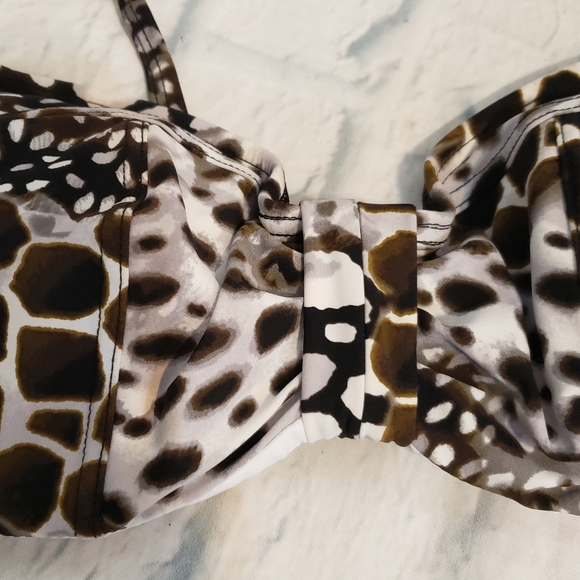 Kenneth Cole Giraffe Animal Print Women's Bikini Set - Picture 3 of 8